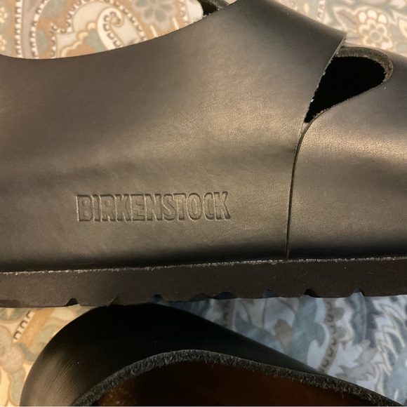 EUC Rare Birkenstock London Black Buckle Smooth Leather Sz 39 - Picture 9 of 12